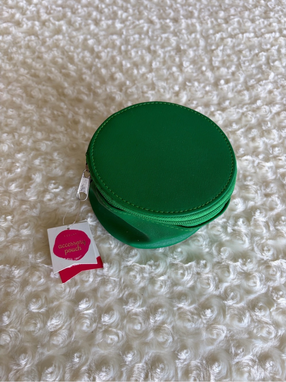 New Green Round Accessories Pouch